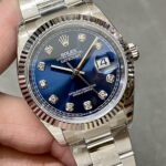 Rolex Datejust 36 mm Oyster Fluted Bezel Bright blue set with diamonds Dial 126234 - Image 2