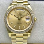 Rolex Daydate 40 mm President Brilliant diamond set Bezel Champagne colour Dial 228348RBR - Image 2