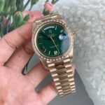 [Super Clone] Rolex Daydate 40 mm President Brilliant diamond set Bezel Green Dial 228348RBR Swiss movement - Image 3