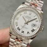 [Super Clone] Rolex Datejust 36 mm Jubilee Brilliant diamond set Bezel White Dial 126284RBR - Image 2