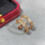 CARTIER LOVE hoop earrings medium model paved - Image 2