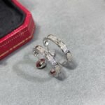 CARTIER LOVE hoop earrings medium model paved - Image 2