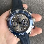 Omega Seamaster Diver 300M Chronograph 44mm Steel On Rubber Strap Silver Blue Dial - Image 4