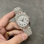 [Super Clone] Rolex Datejust 36 mm Jubilee Brilliant diamond set Bezel White Dial 126284RBR - Image 4