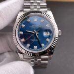 Rolex Datejust 41 mm Oyster Fluted Bezel Bright blue set with diamonds Dial 126334 - Image 3