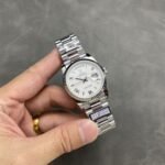 [Super Clone] Rolex Daydate 36 mm President Fluted Bezel White Dial 128239 - Image 5