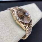 [Super Clone] Rolex Daydate 40 mm President Fluted Bezel Chocolate Dial 228235 - Image 9