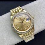 Rolex Daydate 40 mm President Brilliant diamond set Bezel Champagne colour Dial 228348RBR - Image 3