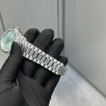 Rolex Daydate 36 mm President Fluted Bezel Ice blue Dial 128236 - Image 7