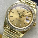 Rolex Daydate 40 mm President Brilliant diamond set Bezel Champagne colour Dial 228348RBR - Image 5