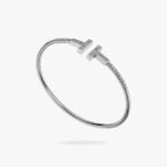 Tiffany and Co TIFFANY T Pavé Diamond Wire Bangle