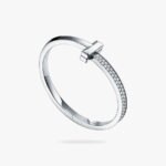 Tiffany and Co TIFFANY T T1 Wide Diamond Hinged Bangle