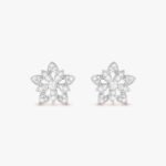 Van Cleef and Arpels Lotus openwork earrings mini model