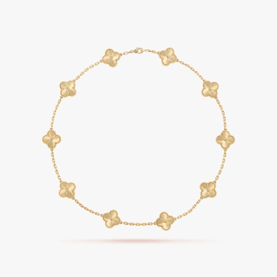 CEL-N-VCA-061.jpg Van Cleef and Arpels Vintage Alhambra necklace 10 motifs - Image 1