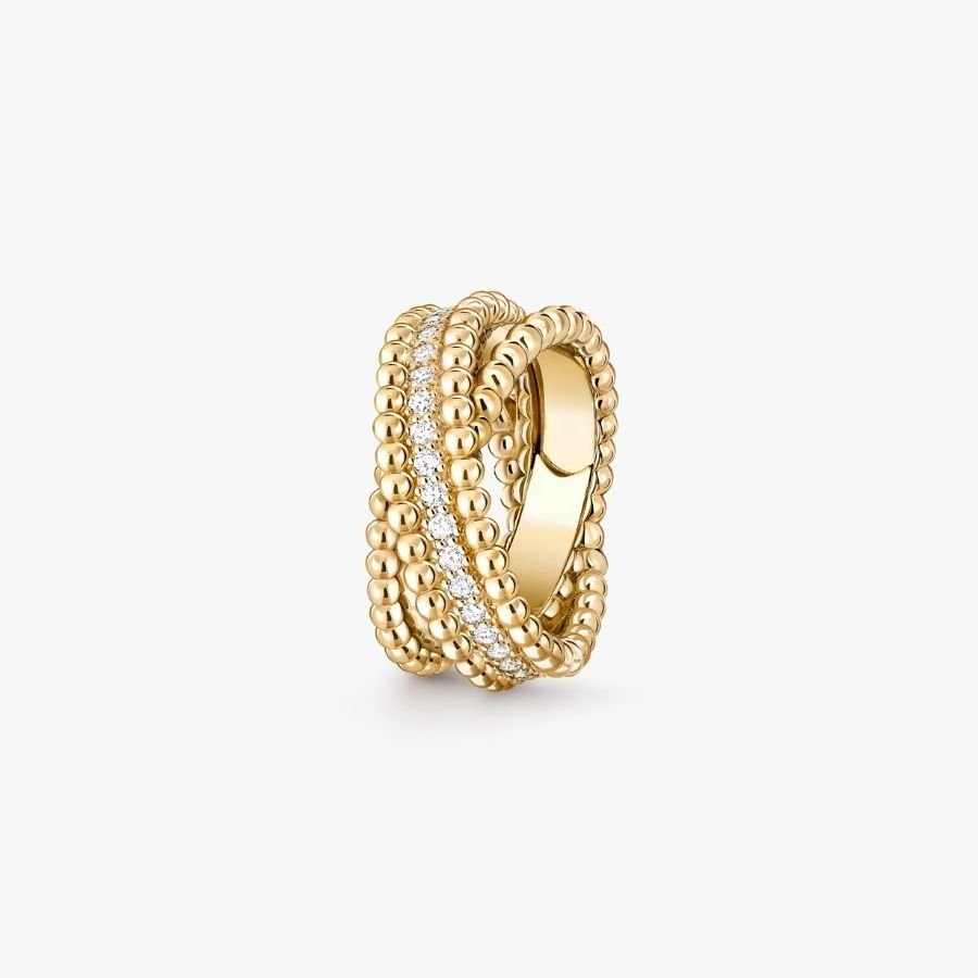 CEL-R-VCA-049.jpg Van Cleef and Arpels Perlée diamonds duo ring - Image 1