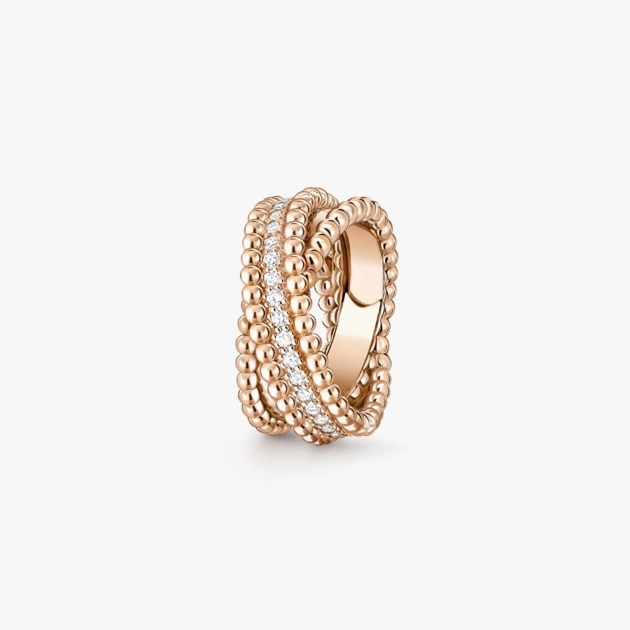 CEL-R-VCA-050.jpg Van Cleef and Arpels Perlée diamonds duo ring - Image 1
