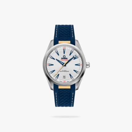 Omega Seamaster Aqua Terra 150M 41mm Steel Yellow Gold On Rubber Strap Silver Dial