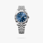 Rolex Datejust 41 mm Oyster Fluted Bezel Bright blue set with diamonds Dial 126334