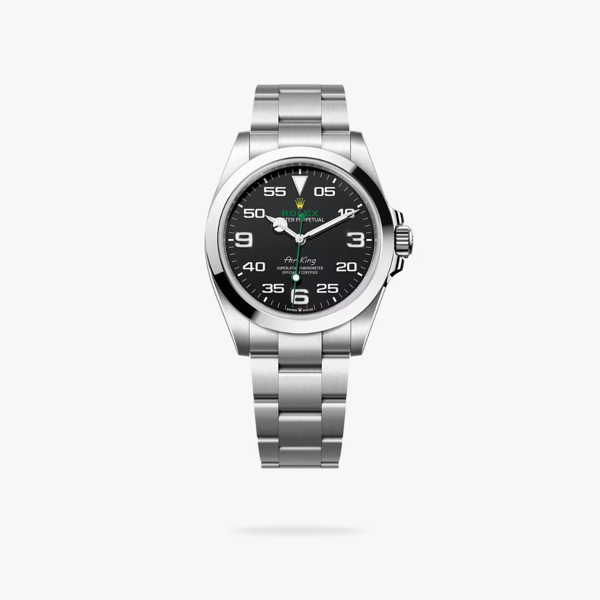 CEL-W-RL-139-1.png Rolex Air King 40 mm Oyster Trapeze Bezel Black Dial 126900 - Image 1